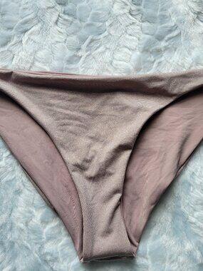 L*Space Bikini Bottom Women's XL Swim Champagne Shimmer Swimwear NWOT